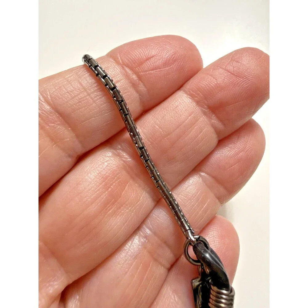 Vintage Eyeglass Chain Liquid Gunmetal Minimalist Sleek Classic CMC